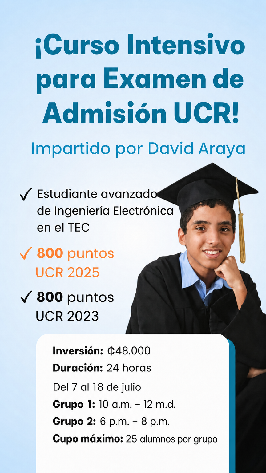 Afiche del Curso Intensivo UCR